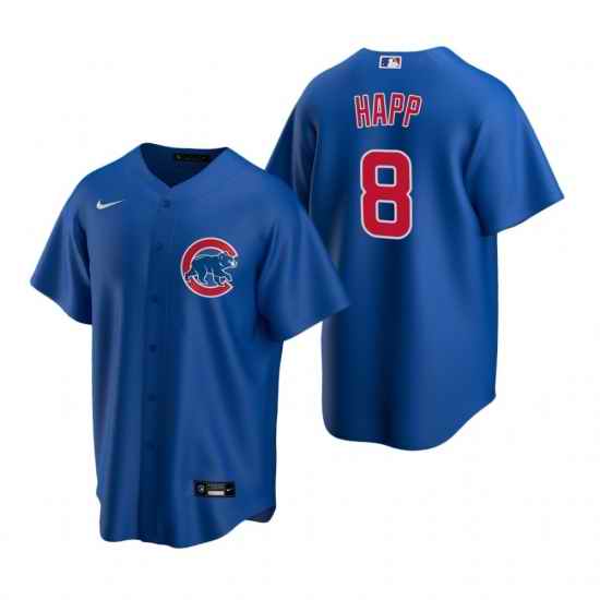Mens Nike Chicago Cubs 8 Ian Happ Royal Alternate Stitched Baseball Jersey